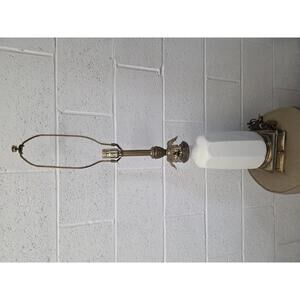 Stiffel Lenox Mid-Century White Porcelain and Brass Table Lamp